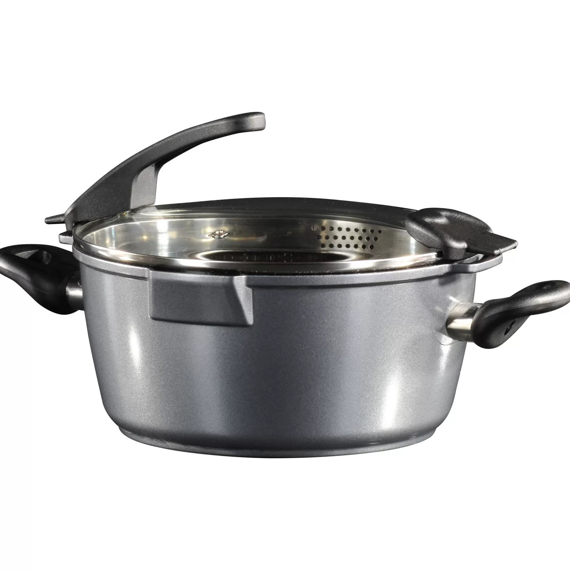 Roasting Pots | STONELINE Cooking Pot 24 cm | with Lid - Black