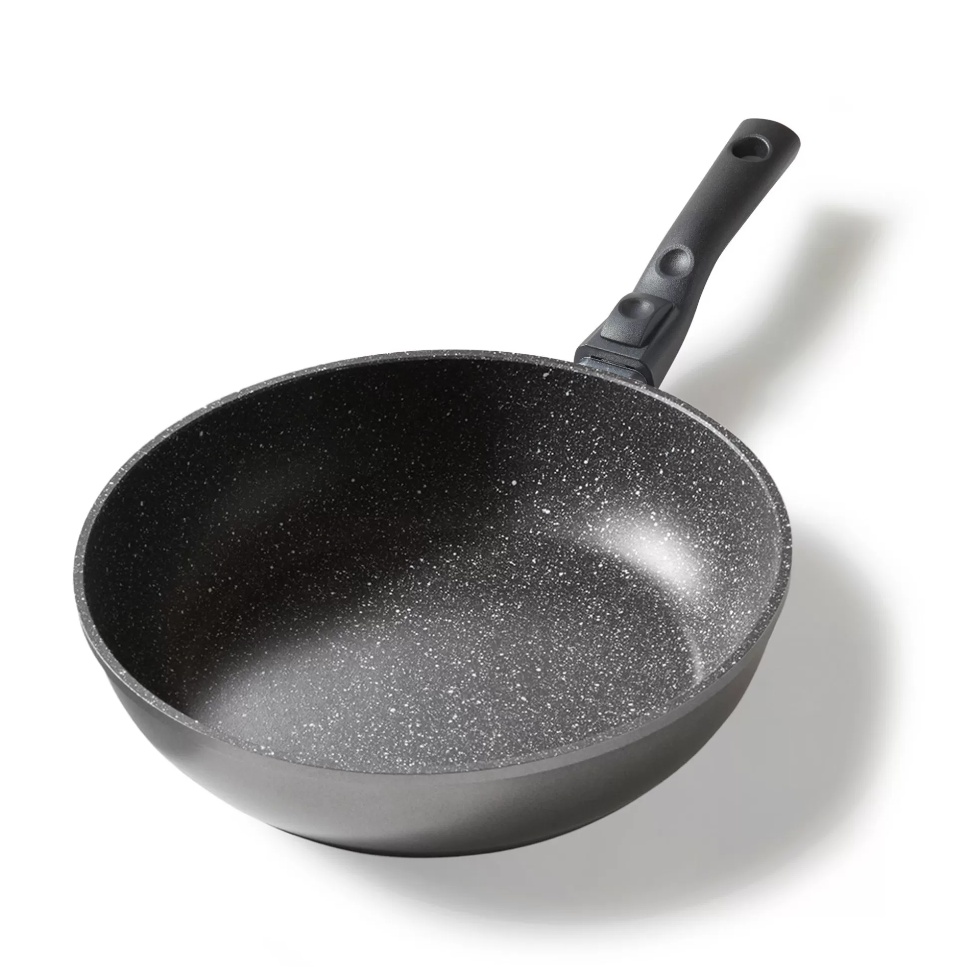 Braising Pans | STONELINE Deep Frying Pan 28 cm Removable Handle | without Lid - Black
