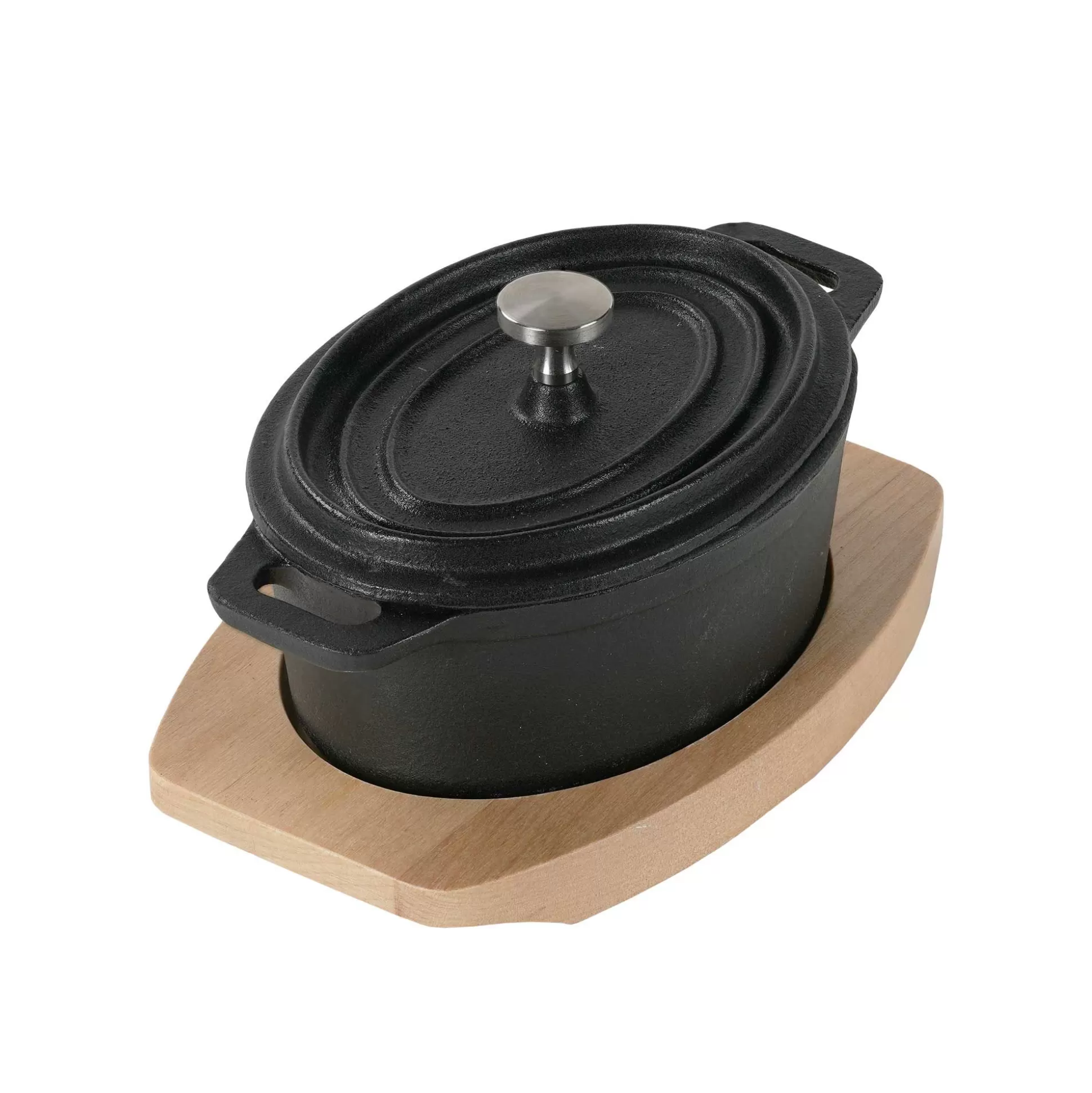 Braising Pots | STONELINE Small Cast Iron Casserole Dish Oval 12x8,5 cm, Enameled Cooking Pot